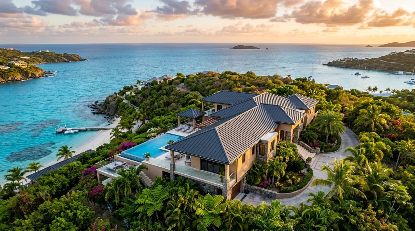Hurricane-resistant roofing installation in the US Virgin Islands